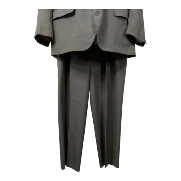 Gerald Austin London NY 40R 40/30 2 Button Green Suit Blazer Sports Coat Pants - Picture 8 of 14